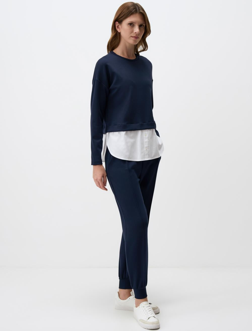 High Waist Slim Leg Jogger Pants