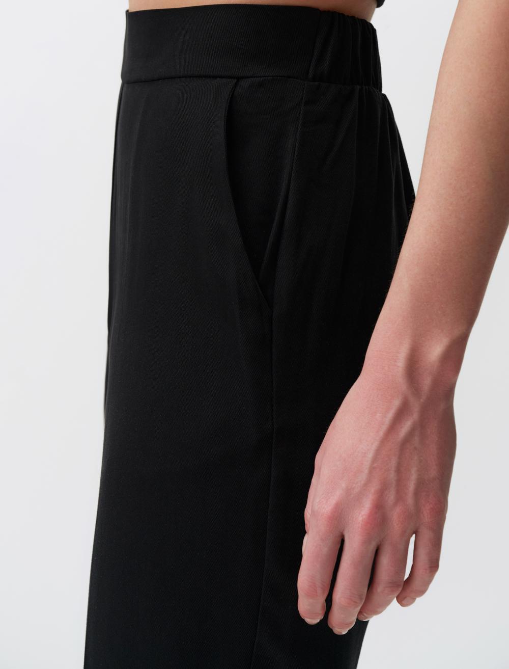 High Waist Woven Pocket Pants - 24SP055689