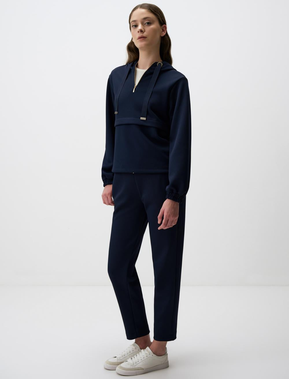 High Waist Regular Leg Knitted Pants