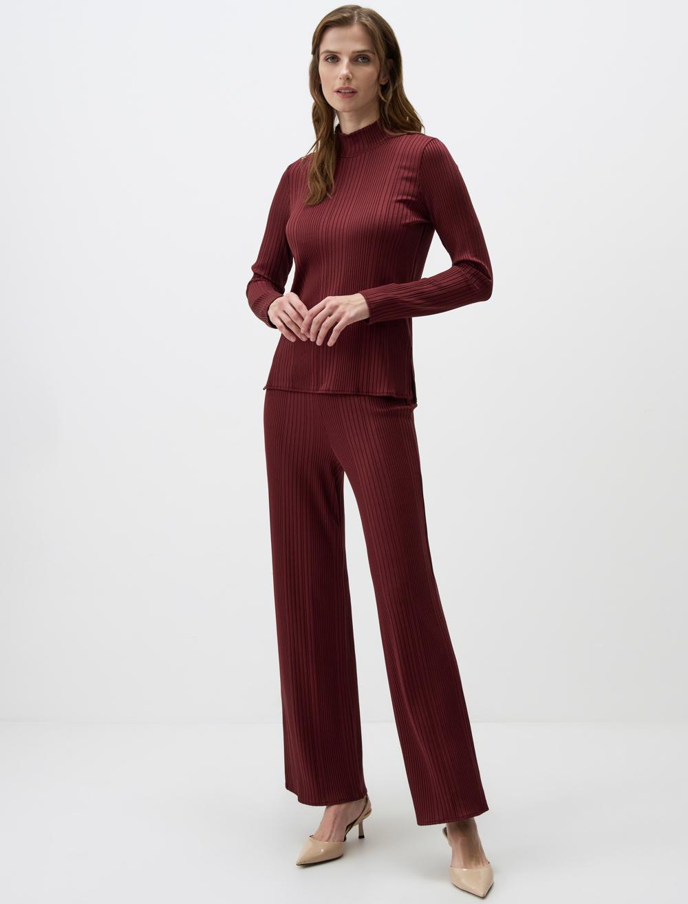 High Waist Flared Trousers
