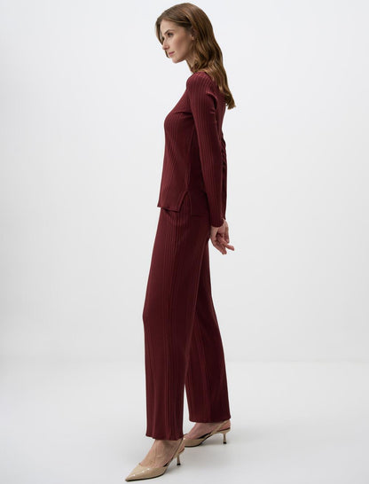 High Waist Flared Trousers