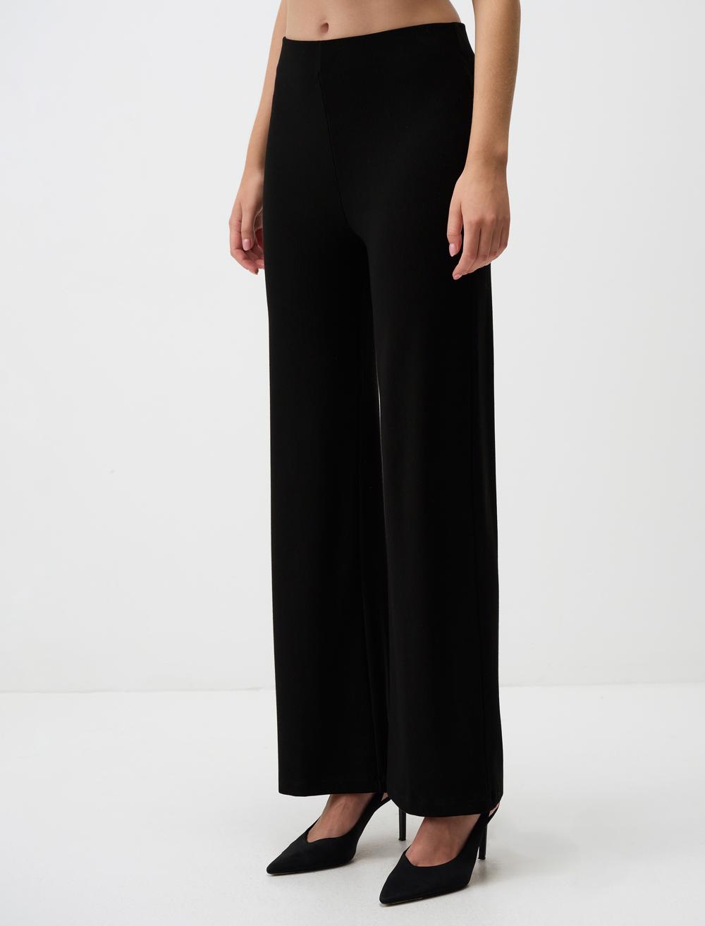 High Waist Relaxed Fit Knitted Pants