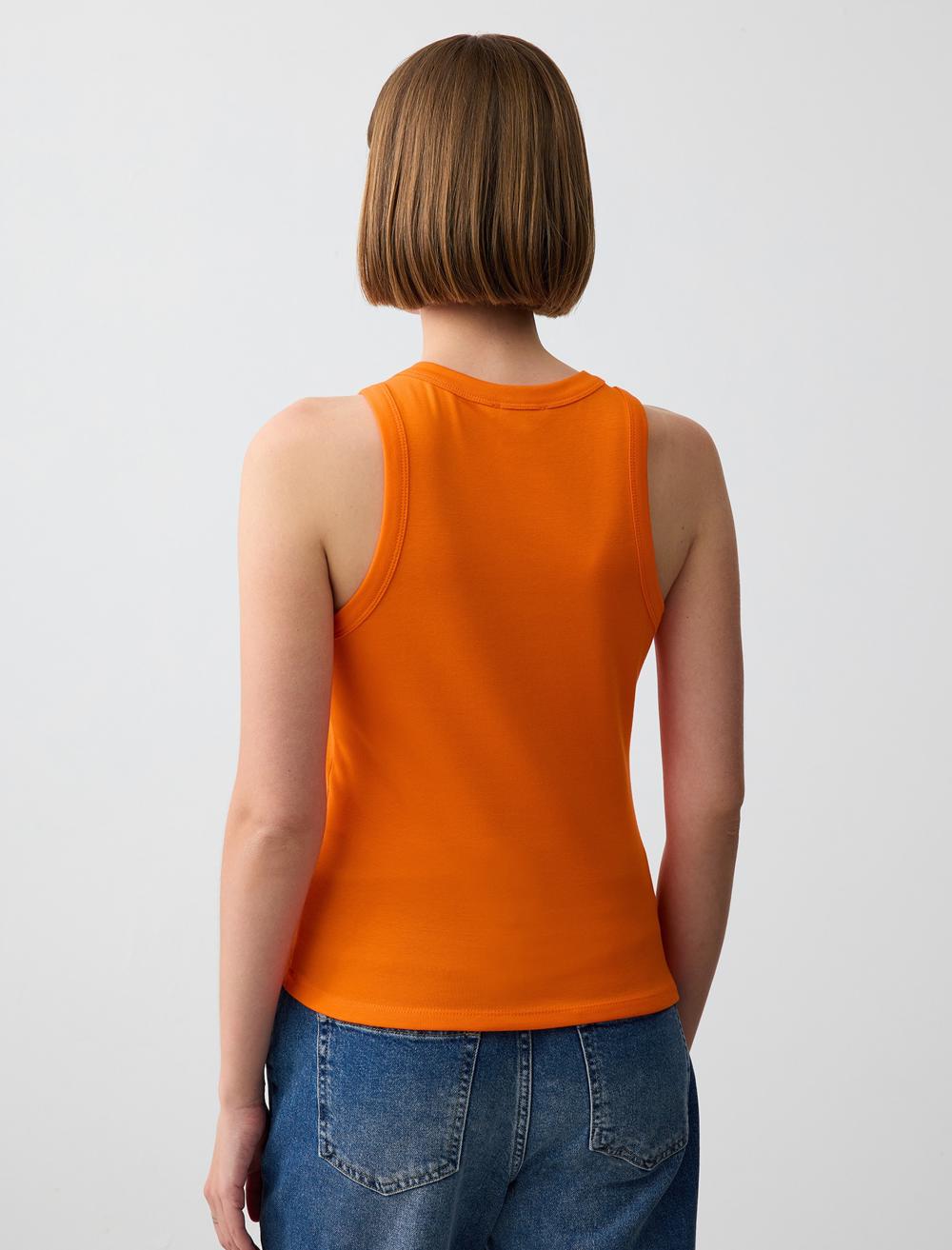 Slim Fit Crew Neck Sleeveless-Sleeve Singlet - 5SW013867