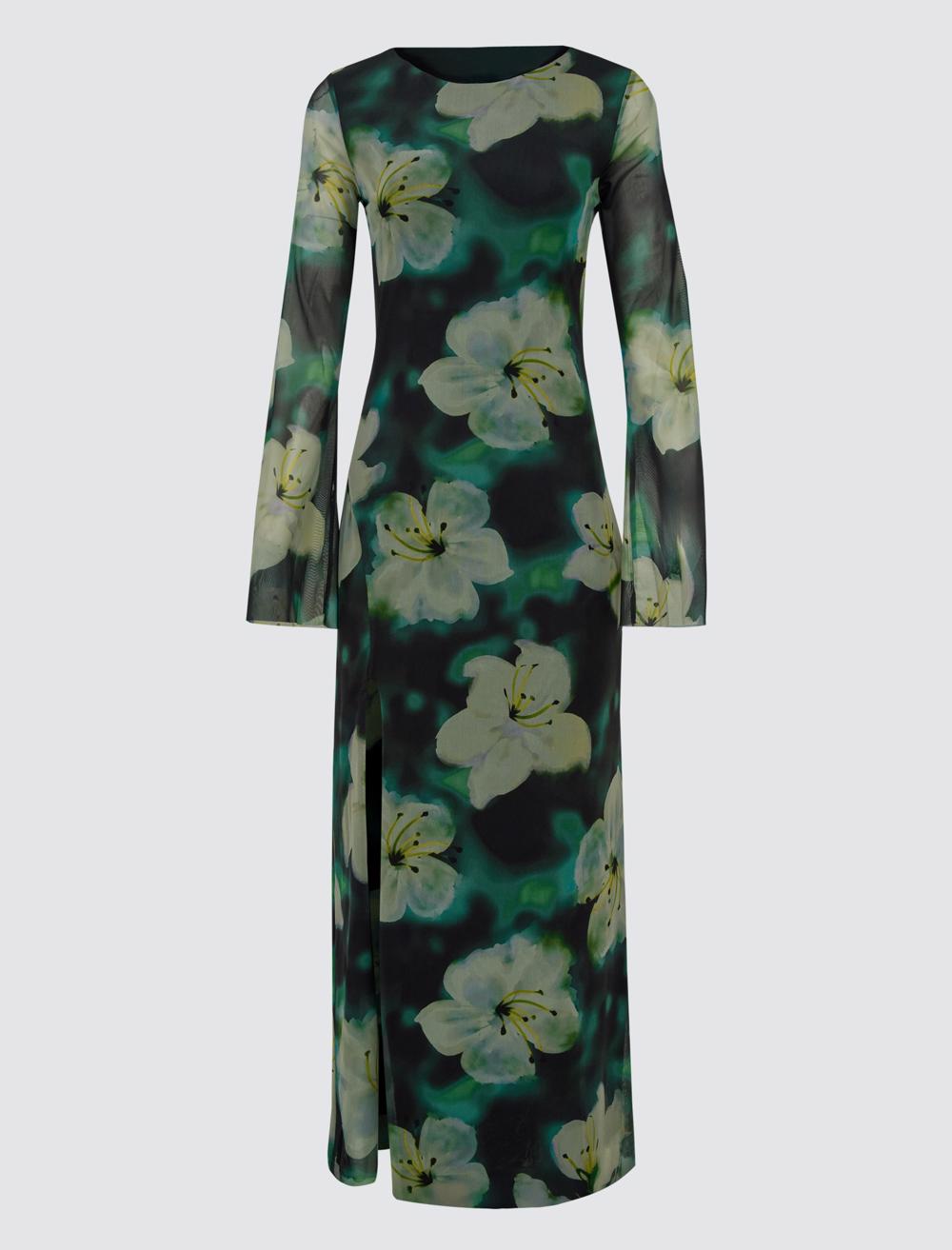Crew Neck Long-Sleeve Dress - 5SW062999