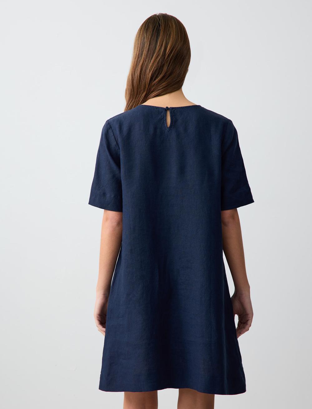 Crew Neck Short-Sleeve Dress - 5SW063166