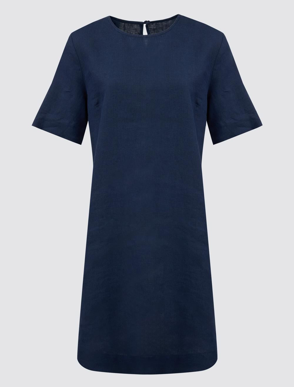 Crew Neck Short-Sleeve Dress - 5SW063166