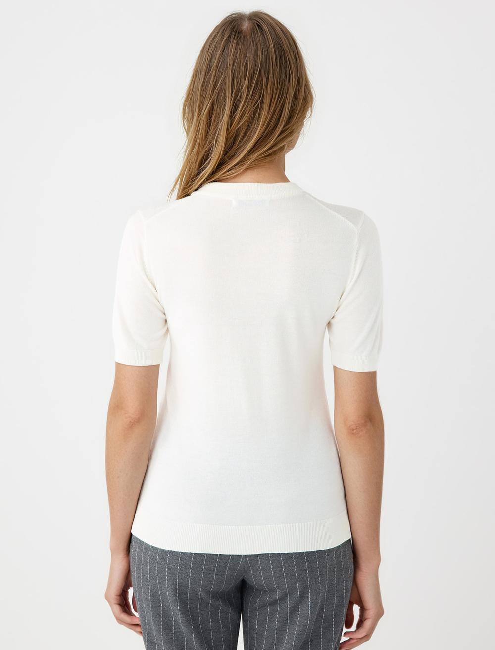 Crew Neck Short-Sleeve Pullover - 5WW134090