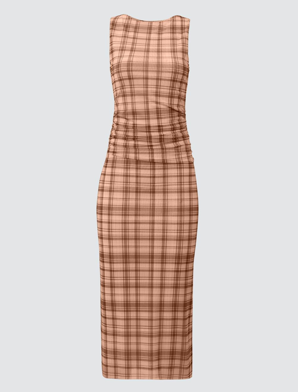 Slim Fit Crew Neck Sleeveless-Sleeve Dress - 5SW063659