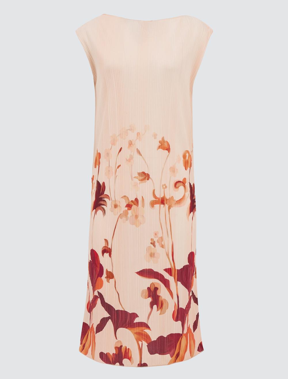 Crew Neck Sleeveless-Sleeve Dress - 5SW064275