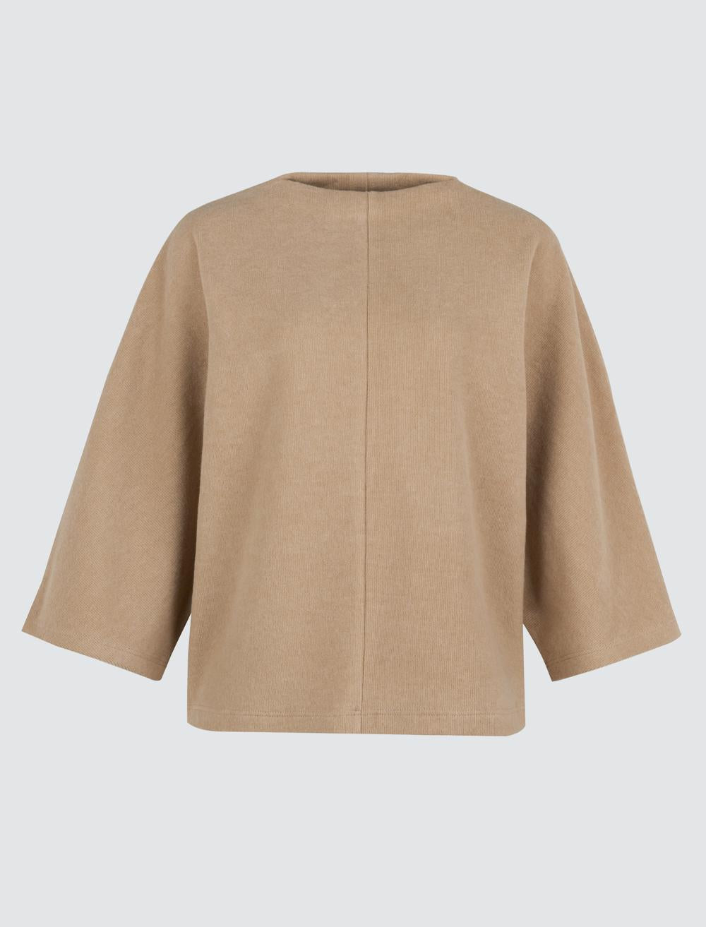 Round Neck Bat Sleeve Basic Blouse - 4WW02071028