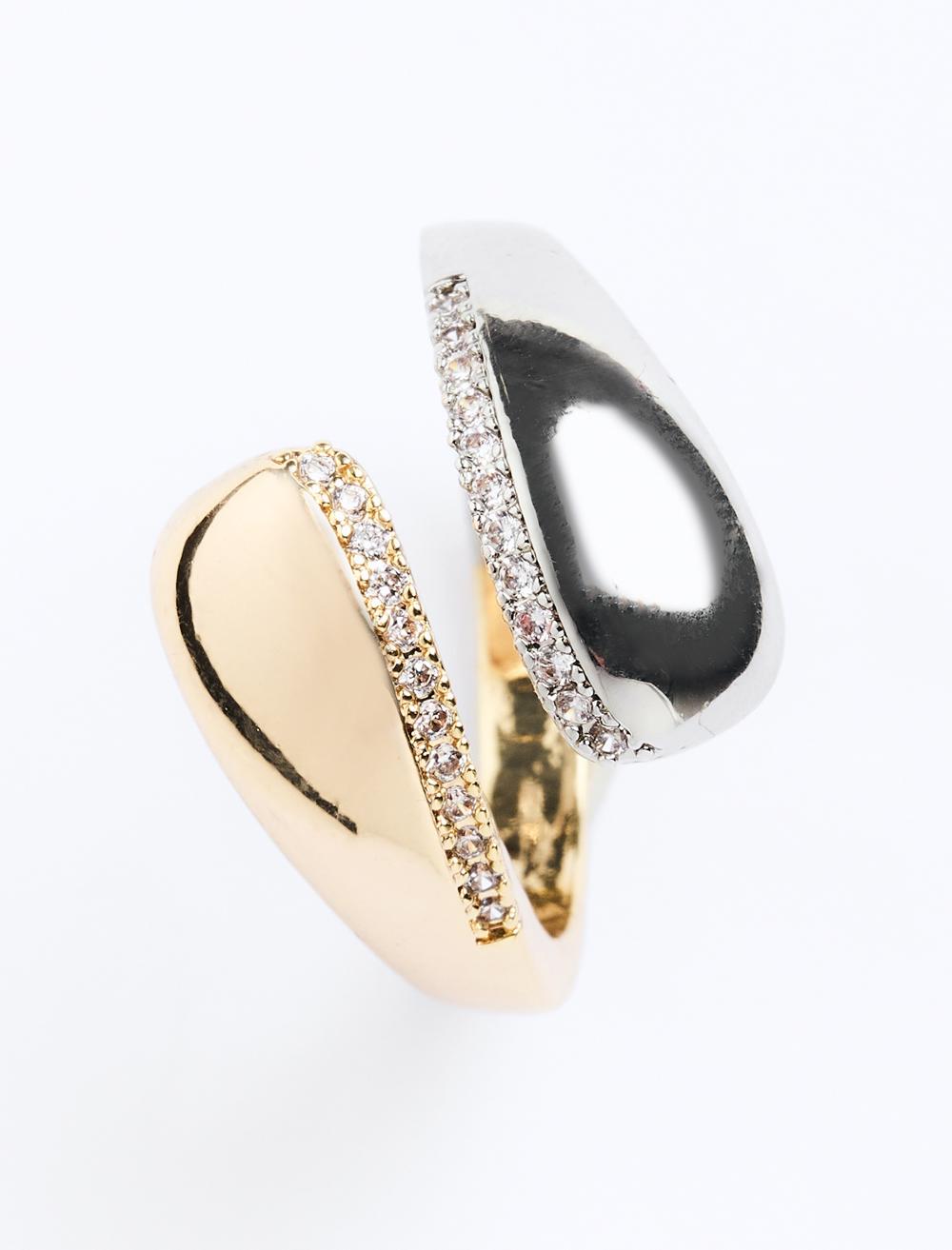 Drop Figured Shiny Stone Ring