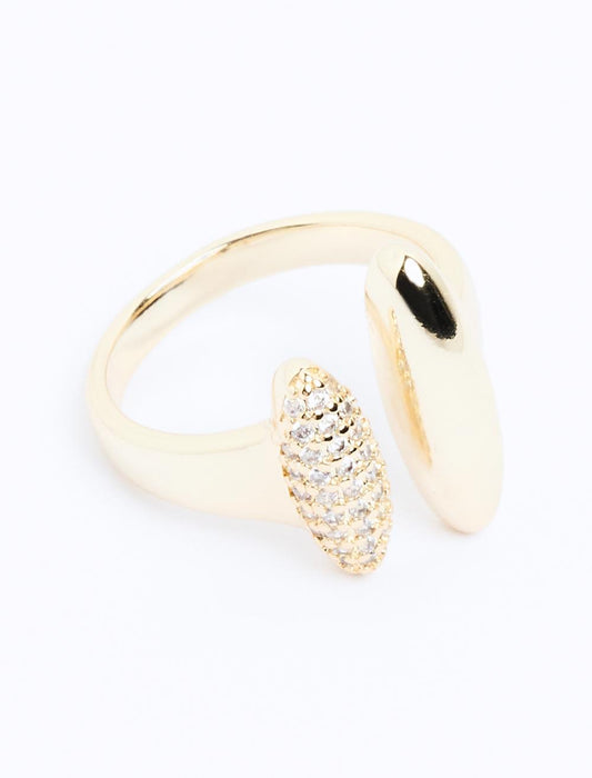 Geometric Figured Shiny Stone Ring