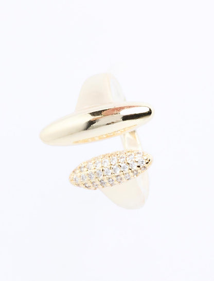 Geometric Figured Shiny Stone Ring